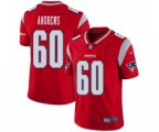 New England Patriots #60 David Andrews Limited Red Inverted Legend Football Jersey