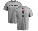 Houston Texans #20 Justin Reid Ash Backer T-Shirt