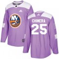New York Islanders #25 Jason Chimera Authentic Purple Fights Cancer Practice NHL Jersey