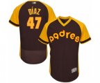 San Diego Padres Miguel Diaz Brown Alternate Cooperstown Authentic Collection Flex Base Baseball Player Jersey