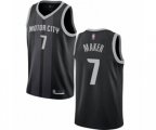 Detroit Pistons #7 Thon Maker Authentic Black Basketball Jersey - City Edition