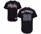 Atlanta Braves #26 Mike Foltynewicz Navy Blue Alternate Flex Base Authentic Collection Baseball Jersey