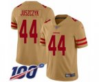 San Francisco 49ers #44 Kyle Juszczyk Limited Gold Inverted Legend 100th Season Football Jersey