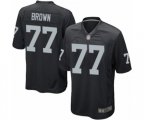Oakland Raiders #77 Trent Brown Game Black Team Color Football Jersey