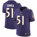 Baltimore Ravens #51 Kamalei Correa Purple Team Color Vapor Untouchable Limited Player NFL Jersey