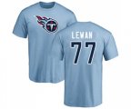 Tennessee Titans #77 Taylor Lewan Light Blue Name & Number Logo T-Shirt