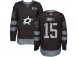 Dallas Stars #15 Bobby Smith Authentic Black 1917-2017 100th Anniversary NHL Jersey