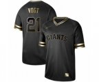 San Francisco Giants #21 Stephen Vogt Authentic Black Gold Fashion Baseball Jersey