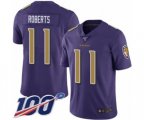 Baltimore Ravens #11 Seth Roberts Limited Purple Rush Vapor Untouchable 100th Season Football Jersey