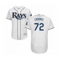 Tampa Bay Rays #72 Yonny Chirinos Home White Home Flex Base Authentic Collection Baseball Player Jersey