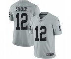 Oakland Raiders #12 Kenny Stabler Limited Silver Inverted Legend Football Jersey