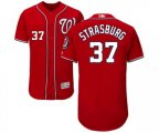 Washington Nationals #37 Stephen Strasburg Red Alternate Flex Base Authentic Collection Baseball Jersey