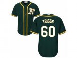 Oakland Athletics #60 Andrew Triggs Replica Green Alternate 1 Cool Base MLB Jersey