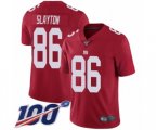New York Giants #86 Darius Slayton Red Limited Red Inverted Legend 100th Season Football Jersey