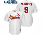 St. Louis Cardinals #9 Enos Slaughter Replica White Home Cool Base Baseball Jersey