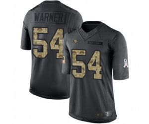 San Francisco 49ers #54 Fred Warner Limited Black 2016 Salute to Service Football Jersey