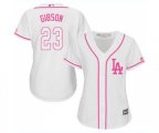 Women's Los Angeles Dodgers #23 Kirk Gibson Authentic White Fashion Cool Base Baseball Jersey