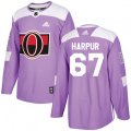 Ottawa Senators #67 Ben Harpur Authentic Purple Fights Cancer Practice NHL Jersey