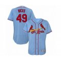 St. Louis Cardinals #49 Jordan Hicks Light Blue Alternate Flex Base Authentic Collection Baseball Player Jersey