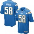 Los Angeles Chargers #58 Nigel Harris Game Electric Blue Alternate NFL Jersey