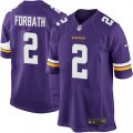 Minnesota Vikings #2 Kai Forbath Game Purple Team Color NFL Jersey