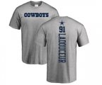 Dallas Cowboys #91 L. P. Ladouceur Ash Backer T-Shirt