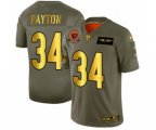 Chicago Bears #34 Walter Payton Olive Gold 2019 Salute to Service Football Jersey