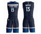 Minnesota Timberwolves #13 Shabazz Napier Swingman Navy Blue Basketball Suit Jersey - Icon Edition
