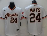 Nike San Francisco Giants #24 Willie Mays Authentic White Jersey