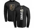 Vegas Golden Knights #40 Garret Sparks Black Backer Long Sleeve T-Shirt