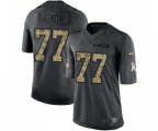 Detroit Lions #77 Frank Ragnow Limited Black 2016 Salute to Service Football Jersey