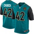 Jacksonville Jaguars #42 Barry Church Game Teal Green Team Color NFL Jersey