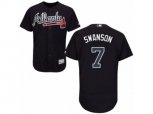 Atlanta Braves #7 Dansby Swanson Blue Flexbase Authentic Collection MLB Jersey