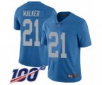 Detroit Lions #21 Tracy Walker Blue Alternate Vapor Untouchable Limited Player 100th Season Football Jersey