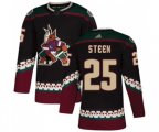 Arizona Coyotes #25 Thomas Steen Premier Black Alternate Hockey Jersey