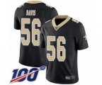 New Orleans Saints #56 DeMario Davis Black Team Color Vapor Untouchable Limited Player 100th Season Football Jersey