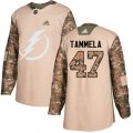 Tampa Bay Lightning #47 Jonne Tammela Authentic Camo Veterans Day Practice NHL Jersey