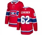Montreal Canadiens #62 Artturi Lehkonen Premier Red Home NHL Jersey