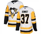 Adidas Pittsburgh Penguins #37 Carter Rowney Authentic White Away NHL Jersey