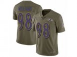 Baltimore Ravens #98 Brandon Williams Limited Olive 2017 Salute to Service NFL Jersey