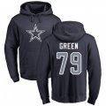 Dallas Cowboys #79 Chaz Green Navy Blue Name & Number Logo Pullover Hoodie