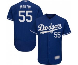 Los Angeles Dodgers #55 Russell Martin Royal Blue Alternate Flex Base Authentic Collection Baseball Jersey