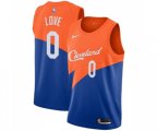 Cleveland Cavaliers #0 Kevin Love Authentic Blue Basketball Jersey - City Edition