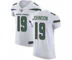 New York Jets #19 Keyshawn Johnson Elite White Football Jersey