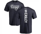 Los Angeles Rams #91 Dominique Easley Navy Blue Backer T-Shirt