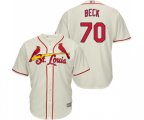 St. Louis Cardinals #70 Chris Beck Replica Cream Alternate Cool Base Baseball Jersey