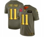 New England Patriots #11 Julian Edelman Limited Olive Gold 2019 Salute to Service Football Jersey