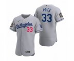 Los Angeles Dodgers David Price Nike Gray 2020 World Series Authentic Road Jersey