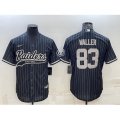 Las Vegas Raiders #83 Darren Waller Black With Patch Cool Base Stitched Baseball Jersey
