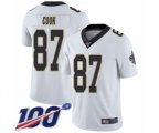 New Orleans Saints #87 Jared Cook White Vapor Untouchable Limited Player 100th Season Football Jersey